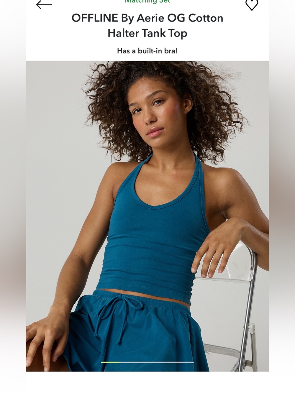 Offline by aerie OG cotton halter tank top - Picture 2 of 5